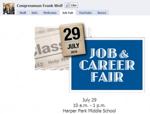 Rep. Frank Wolf's facebook page